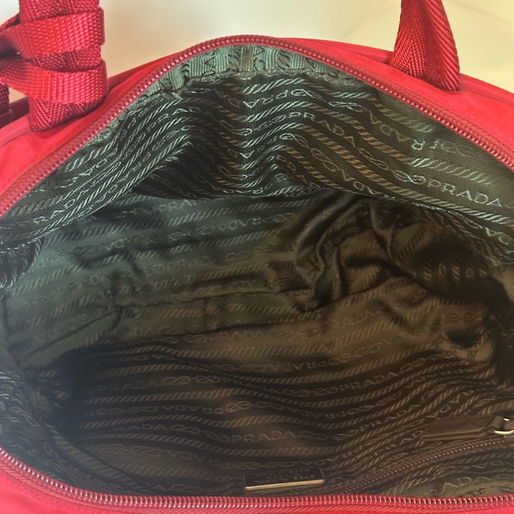 Prada Red Nylon Tote Bag Tessuto Sport - Picture 7 of 14